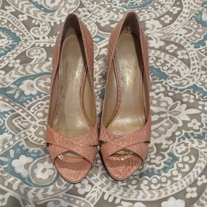 Marc Fisher Pink Textured Heels